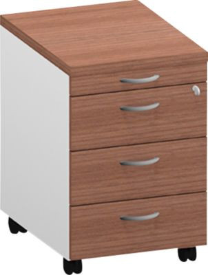 Rollcontainer Arlon-Office in Nuss Canaletto mit Rollen, B: 42 cm, T: 56 cm, H: 58,5 cm - Bild 1