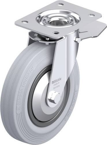 Blickle Stahlblech-Lenkrolle LE-VPP 200G-ST-SG-FA in Grau mit Rad-Durchmesser 200 mm und einer Tragfähigkeit von 205 kg - Bild 1