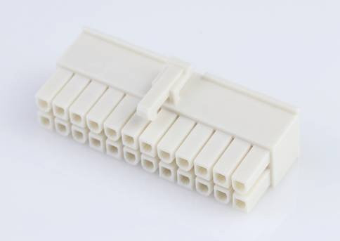 Molex Buchsengehäuse-Kabel 24-polig in Beige/Weiß mit 4,2 mm Rastermaß - Bild 1
