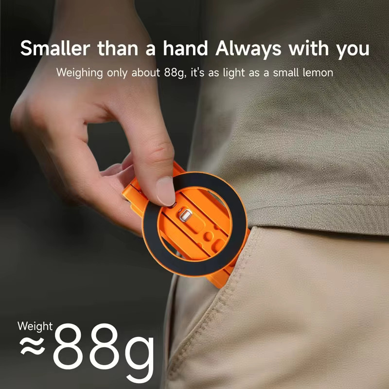 COBONE XILETU Smartphone Halterung in Orange, faltbar und verstellbar mit magnetischer Arca-Swiss-Handyhalterung für Vlogs und Desktop-Nutzung - Bild 3