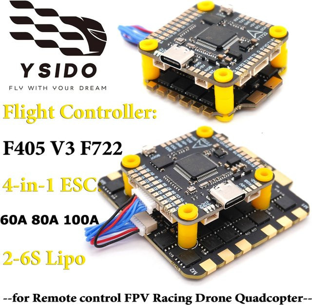 YSIDO F405 F722 Flight Controller BLS 4-in-1 ESC Stack/Flytower - Bild 1