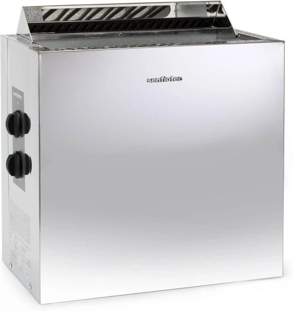 Sentiotec Nordex Style Saunaofen mit integrierter Steuerung in Silber, 6 kW, B/T/H: 41,0 x 65,0 x 41,0 cm - Bild 1