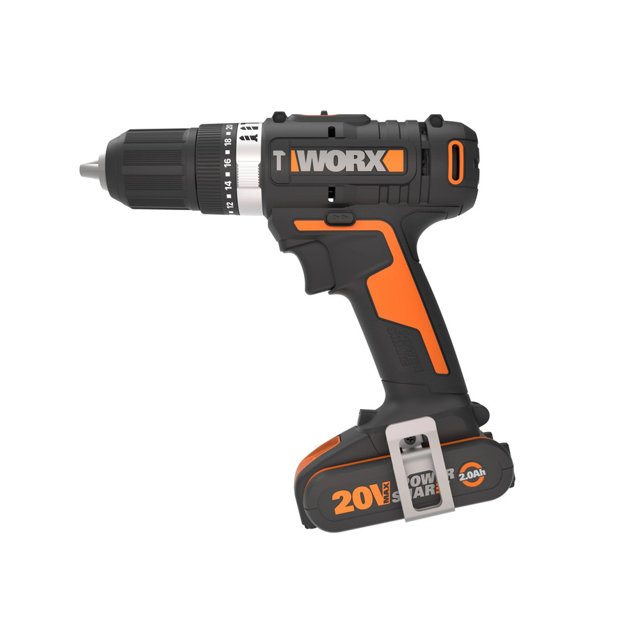 Worx 20V Akku-Schlagbohrschrauber mit Akku WX370.1 in Orange - Bild 2