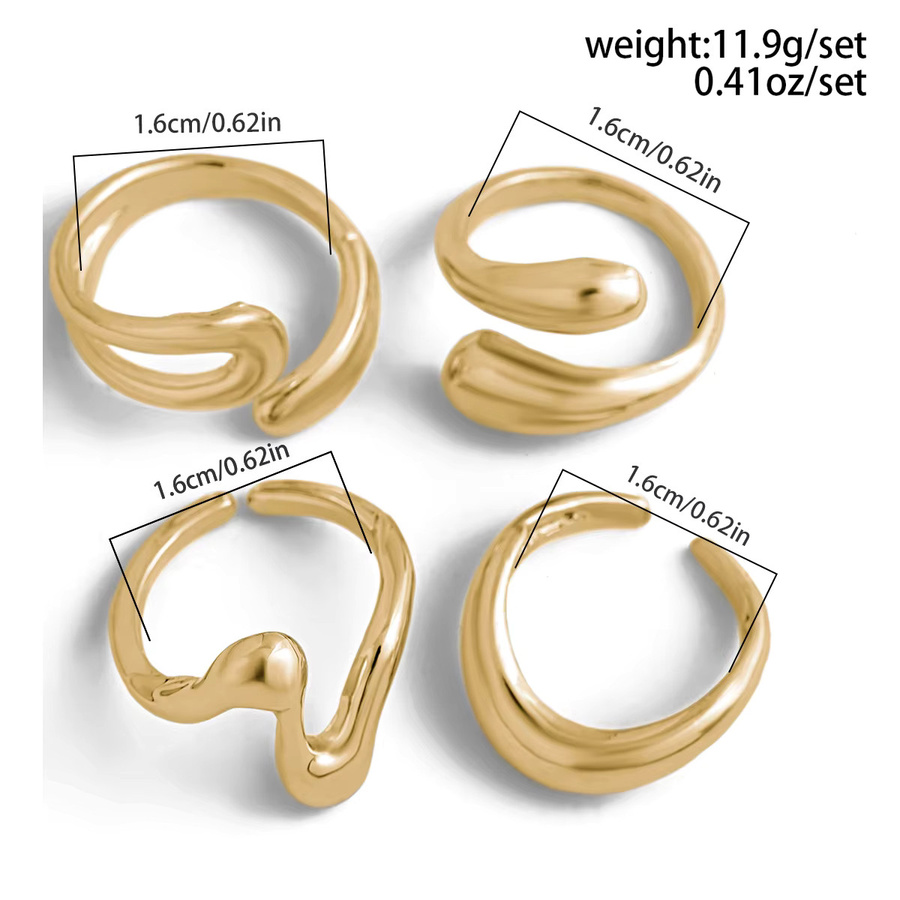 Ingemark Ringe, Wasser tropfen, Gold, Damen, verstellbar - Bild 2