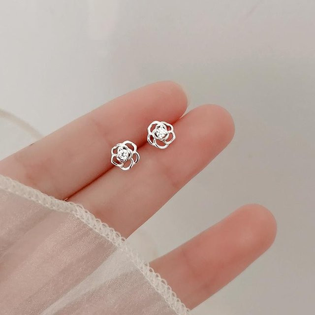 Lucky Star Jewelry Blumenohrstecker, Kupfer, Zirkonia, Damen - Bild 1