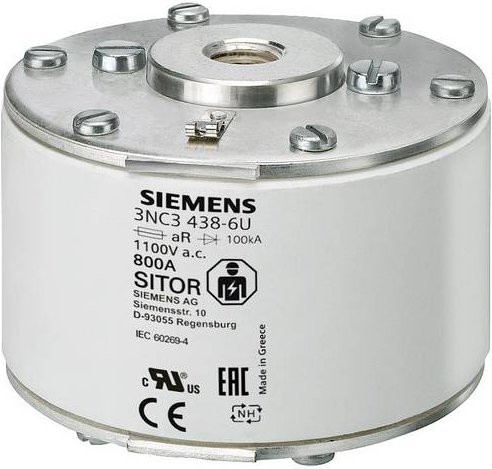 Siemens 3NC32406U Sicherungseinsatz Größe 3, 900A, 690V, 3 Stück, Weiß - Bild 1