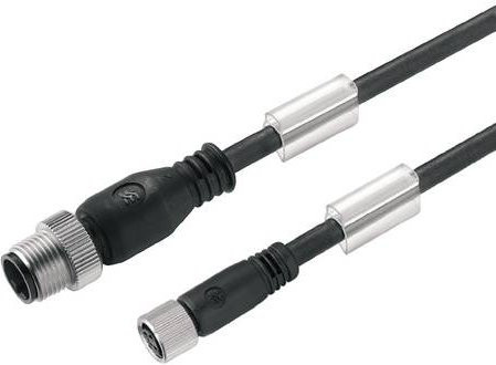Weidmüller Sensor-Aktor-Steckverbinder konfektioniert, Stecker schwarz, Polzahl 4, Länge: 2,50 m - Bild 1