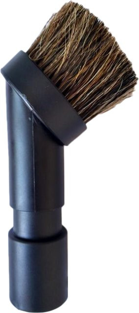 VIBRATITE Universal Pferdehaar Rundbürste als Staubsauger Bürsten Düsenkopf mit Adapter für 32mm bis 35mm, Schwarz - Bild 1