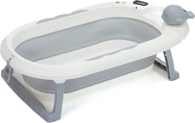 FILLIKID Faltbadewanne Beluga in Weiß mit Thermometer und rutschfester Oberfläche, B/T/H: 81,5 x 49,0 x 20,5 cm - Bild 1