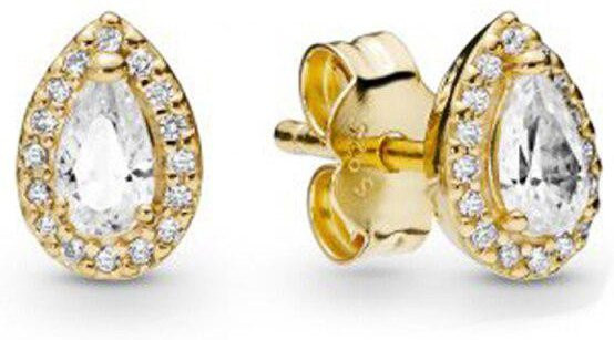 YIRAN Jewelry Ohrstecker 925 Silber, Gold, Zirkonia, Damen - Bild 1
