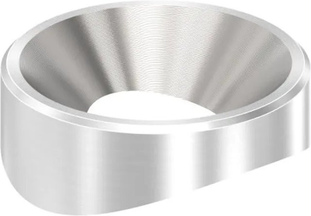 FeNau Ausgleichsstück aus Edelstahl in Silber für Rundrohr Ø 42,4 mm mit Senkbohrung Ø 10,5 mm und Ø 25 mm - Bild 1