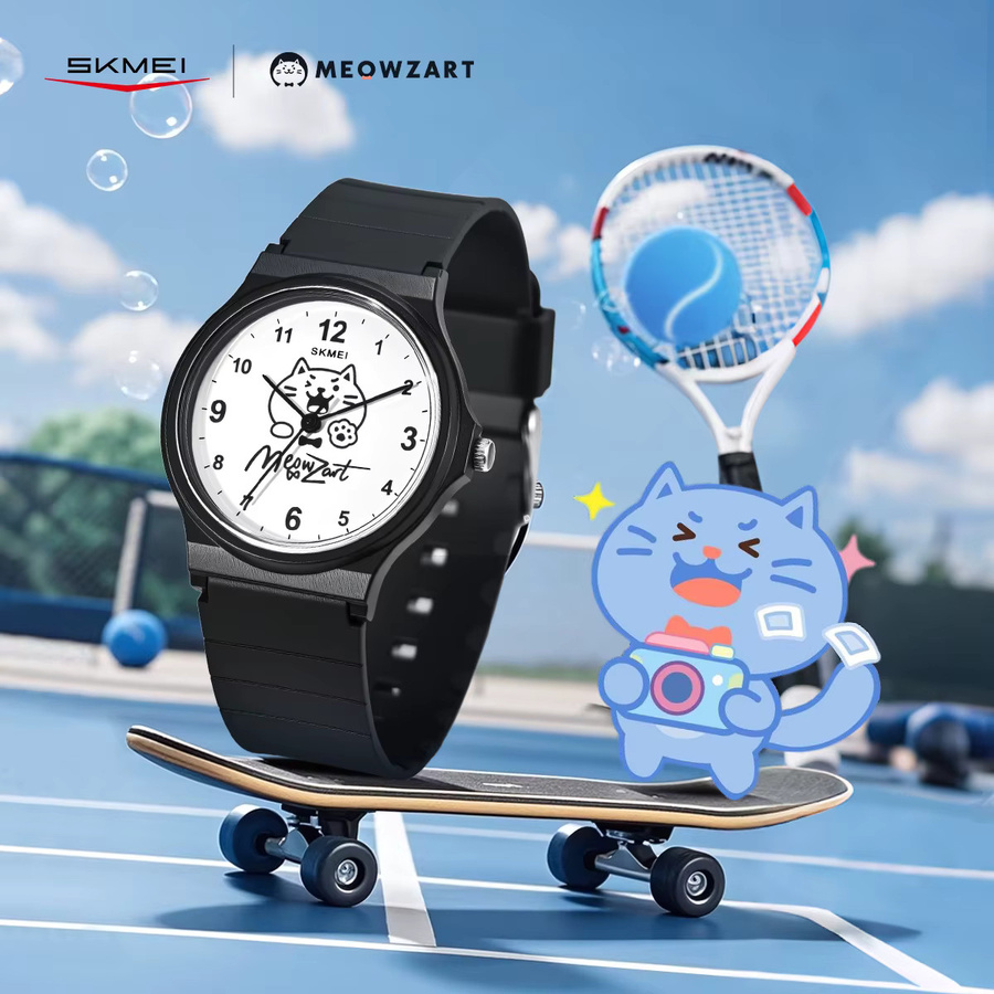 SKMEI Armbanduhr, Quarz, Kunststoff, Schwarz, Kinder - Bild 4