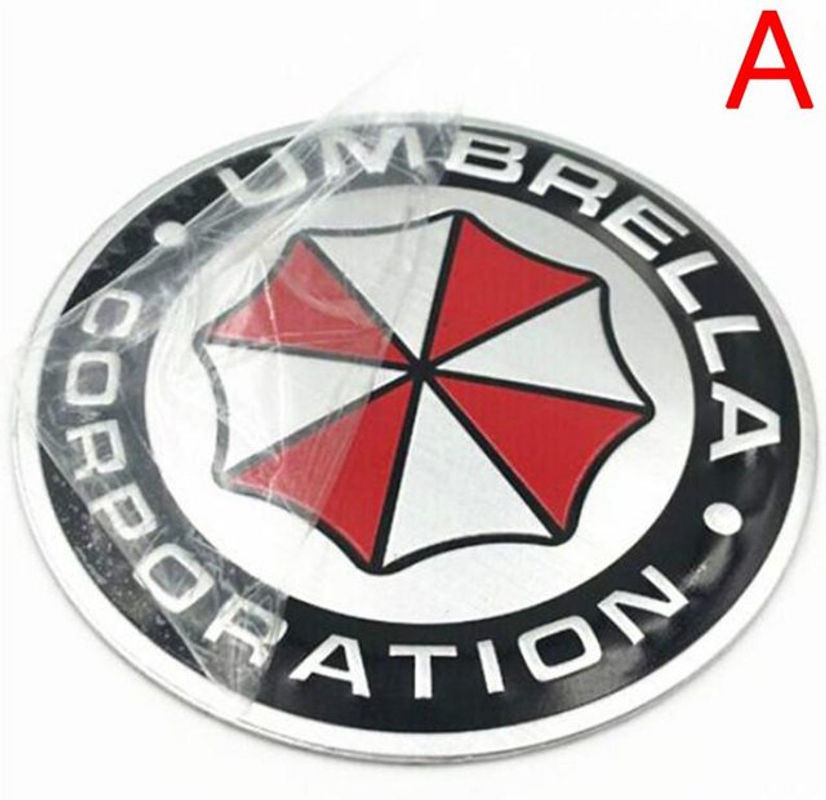 Resident Evil Umbrella Corporation 3D Aufkleber aus Aluminiumlegierung in Mango-Orange - Bild 1