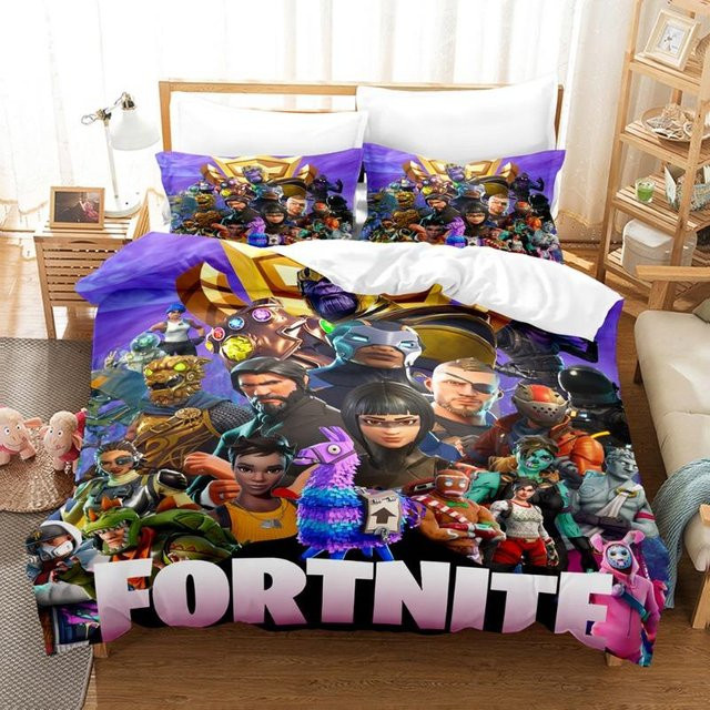 Fortnite Bettwäsche Set von Gu Tao mit 3D-Druck, mehrfarbig, B/H: 135 x 200 cm - Bild 1