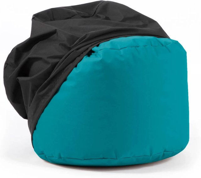 mokebo Outdoor Pouf Hocker in Petrol mit wasserabweisender Schutzhülle und EPS-Perlen Füllung - Bild 1