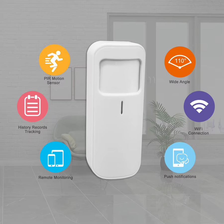Tuya Smart Home WIFI PIR Bewegungsmelder Infrarot Sensor für Smart Life Home Security System in Weiß - Bild 2