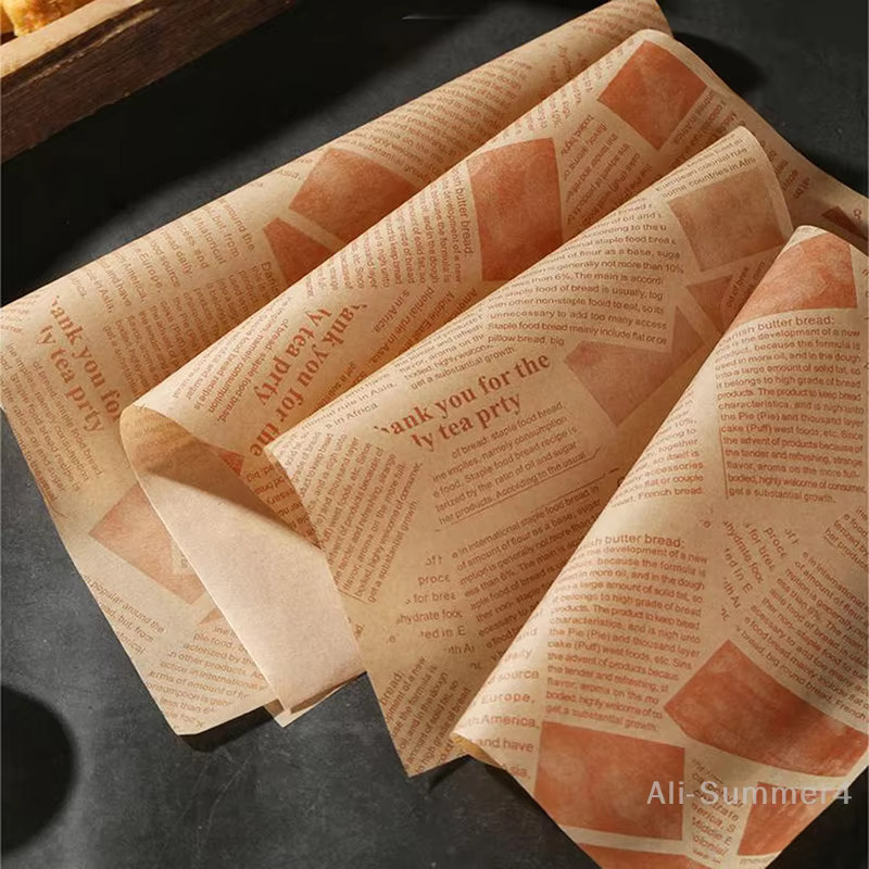 Ölbeständiges Backpapier für Burger, Sandwiches und Frittiertes, 50 oder 100 Stück matte Verpackungspapiere - Bild 4
