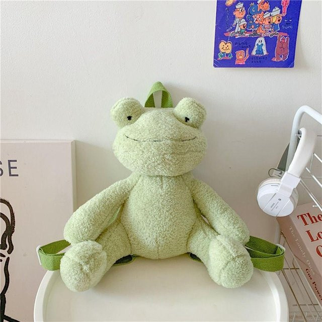 Kidsly Frosch Plüsch Rucksack, Puppe Tasche, Grün - Bild 1