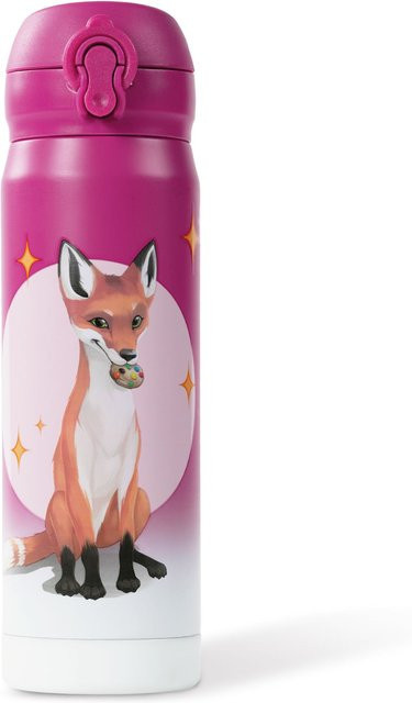 AWAVE Edelstahl Trinkflasche Die Schule der Magischen Tiere in Rot und Pink, 380 ml - Bild 1