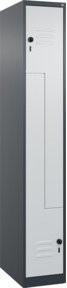 C+P Z-Spind Classic PLUS Garderobenschrank mit 2 Fächern, Anthrazit und Grau, H x B x T: 185 x 30 x 50 cm - Bild 1