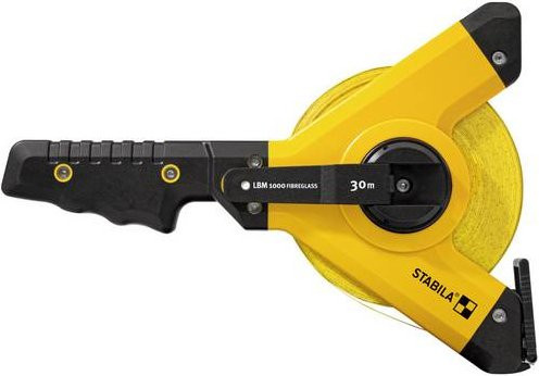 Stabila Rahmenbandmaß LBM 1000 Fibreglass in Gelb mit 30 m Glasfaserband - Bild 1