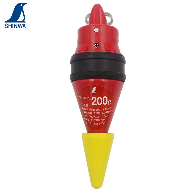 SHINWA Pinguin-Schnellstopp-Lot, Plumb Bob 77974-Serie, Rot, mit Gummiabdeckung und Dämpfer - Bild 1