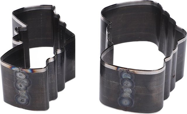 2er-Set Leder Stanzformen aus gehärtetem Stahl in Silber für Handarbeiten und Schmuckherstellung - Bild 1