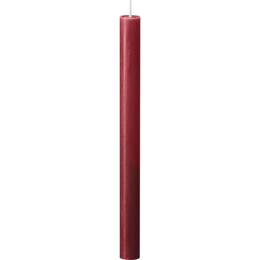 Bolsius Rustik-Kerze Shine in Zartes Rot, Durchmesser: 2,3 cm, Höhe: 27 cm - Bild 2
