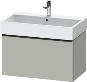 Duravit Waschtischunterschrank D-Neo wandhängend in Weiß und Grau mit einer Schublade und mattem Finish, B/T/H: 78,4 x 44,2 x 44,0 cm - Bild 1