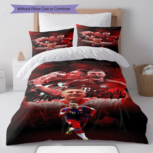FCB Bettwäsche Set mit Bettbezug und 2 Kissenbezügen in Rot, B/H: 200 x 220 cm - Bild 1