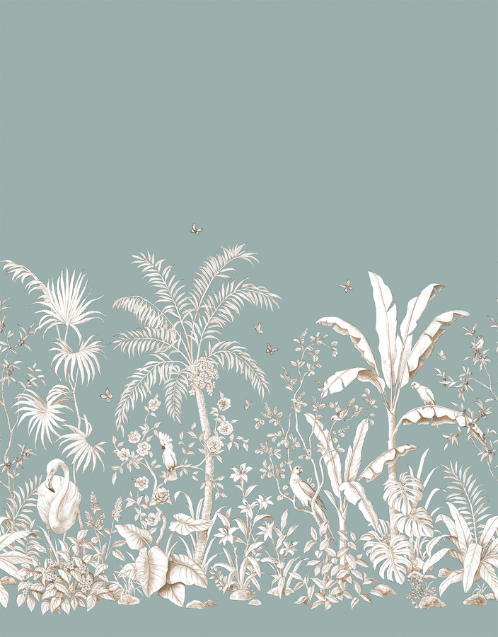 Nobilis Mural Papillons MHP71 Wandbild aus Kunstharz in Grau, Blau und Multicolour mit mattem Finish - Bild 1