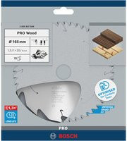 Bosch Hartmetall Kreissägeblatt Standard for Wood für Akkusägen, Durchmesser: 165 mm, Bohrung: 20 mm, 12 Zähne - Bild 2