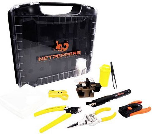 NetPeppers NP-FIBER-KIT211 LWL-Werkzeugkoffer in Schwarz - Bild 1