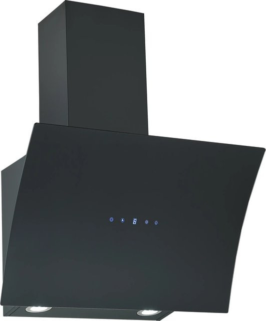 Respekta Dunstabzugshaube CH55060SA Schräghaube mit Glasschirm in Schwarz, B/H/T: 60 x 80,5 x 40,2 cm - Bild 1