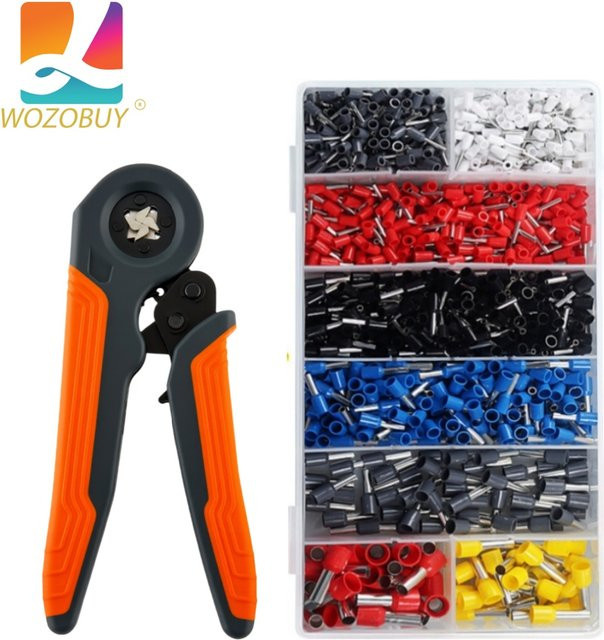 WOZOBUY Ferrule Crimping Tool Kit mit selbsteinstellender Ratsche für AWG23-7 - Bild 1