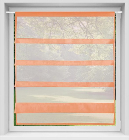 Bestlivings Bistrogardine Sky in Orange mit Raffoptik und Stangendurchzug, B: 90 cm, H: 110 cm