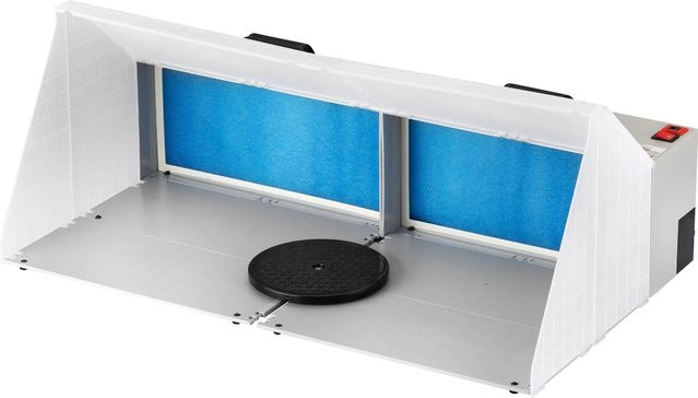 Wiltec Doppel Absauganlage für Farbnebel in Grau und Weiß mit 8 m³/Min Absaugleistung und 52 dB Geräuschpegel - Bild 1