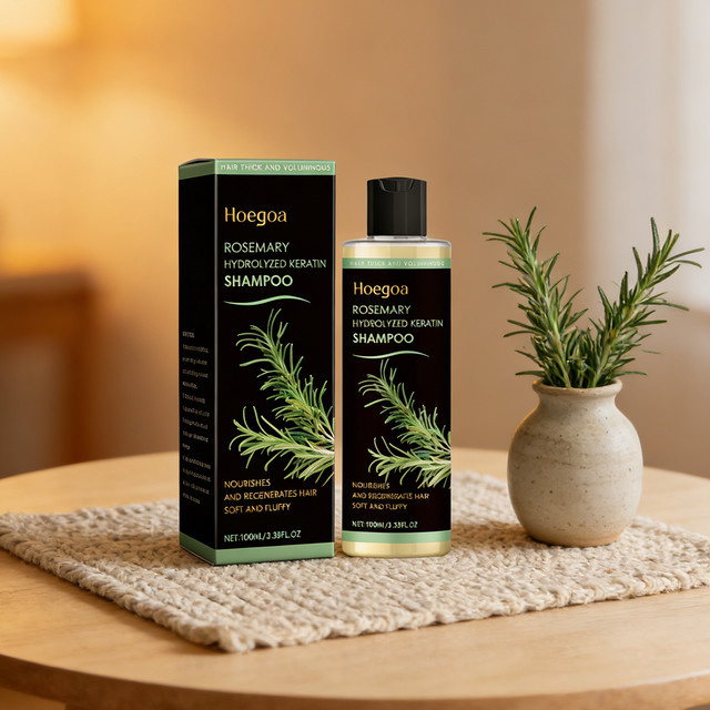 HOEGOA Shampoo, Rosmarin, Hydrolysiertes Keratin, 100 ml, Unisex - Bild 1