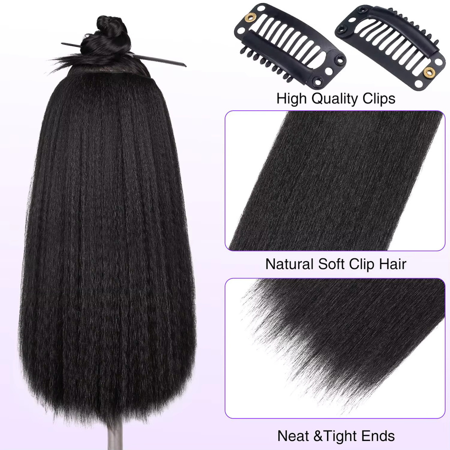 Alana beauty Kinky Straight Clip-In Haarverlängerungen, 7 Stück, Damen - Bild 5