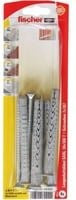 Fischer Universalrahmendübel FUR aus Nylon in Grau mit Schrauben, 4 Stück, Durchmesser: 10 mm, Länge: 100 mm - Bild 1