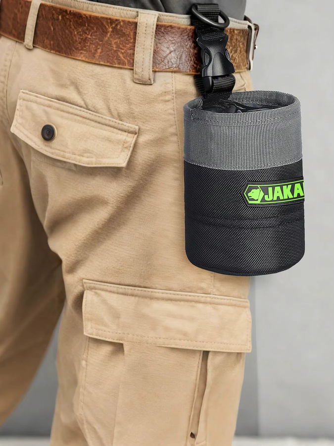 JAKAH Werkzeuggürteltasche JK-198 als multifunktionale Aufbewahrungstasche für Schrauben und Nägel in Grau - Bild 7