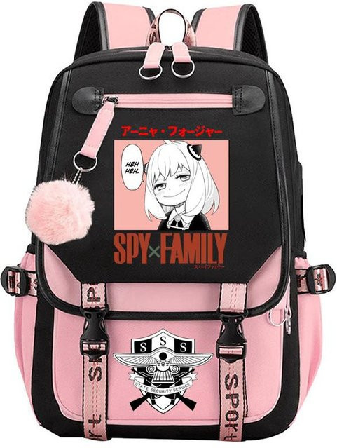 3-teiliges Schulrucksack-Set in Pink aus Oxford-Stoff mit großem Fassungsvermögen, Schultasche und Federmäppchen - Bild 1