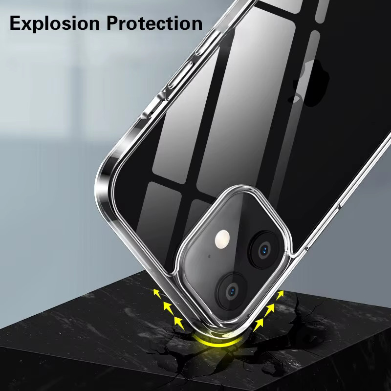 EIENACOCO Transparente Silikon Schutzhülle aus weichem TPU für iPhone Modelle, Transparent - Bild 2