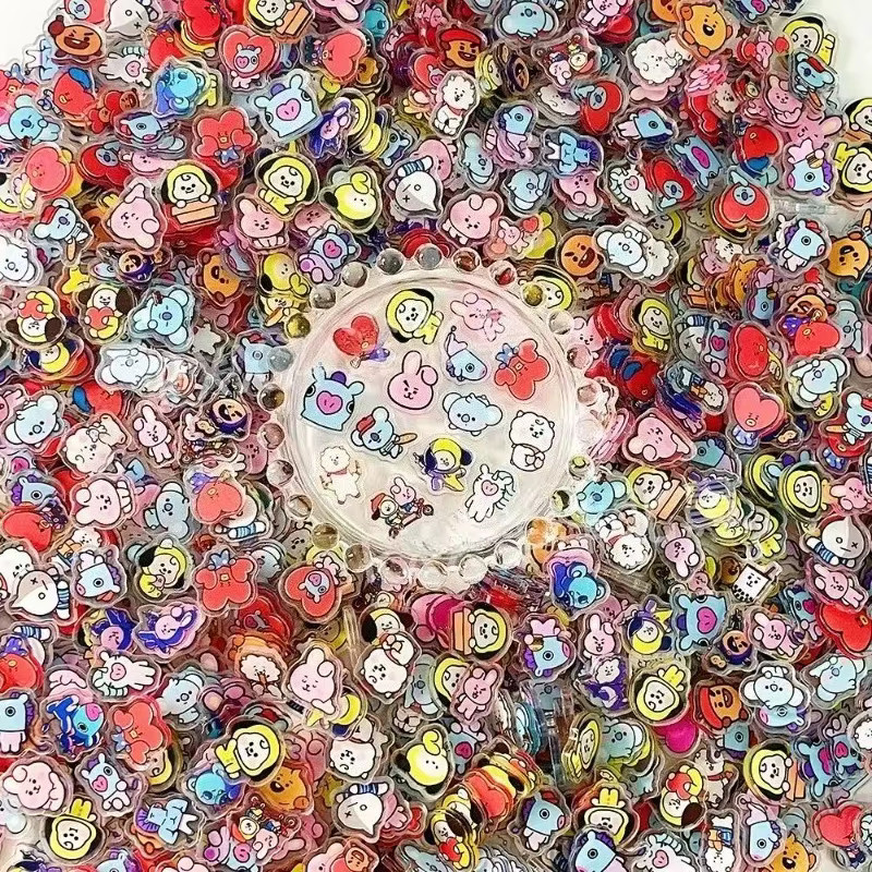 LINE FRIENDS BT21 Chimmy Koya Shooky Tata Cooky, Acryl-Patch, Bunt / Mehrfarbig - Bild 3