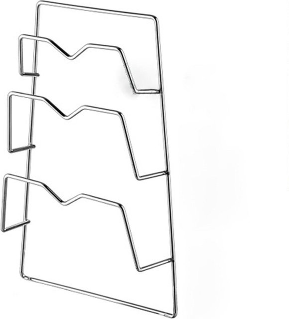 TOMTOP JMS Wandmontierter Topfdeckelhalter aus Edelstahl in Silber mit 3 Ebenen zur Aufbewahrung von Deckeln und Schneidebrettern - Bild 1