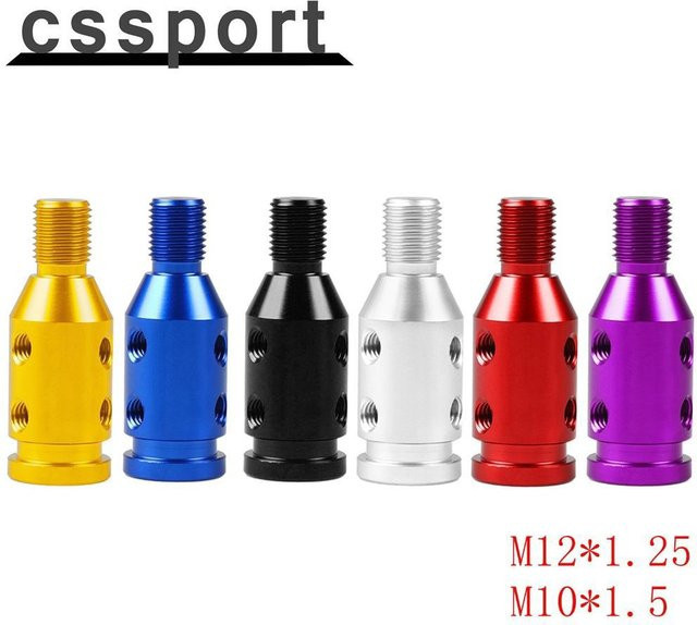 cssport Universeller Schaltknauf-Adapter aus Aluminium für Schalthebel ohne Gewinde M10 x 1,5 / M12 x 1,25 SK-1054 - Bild 1