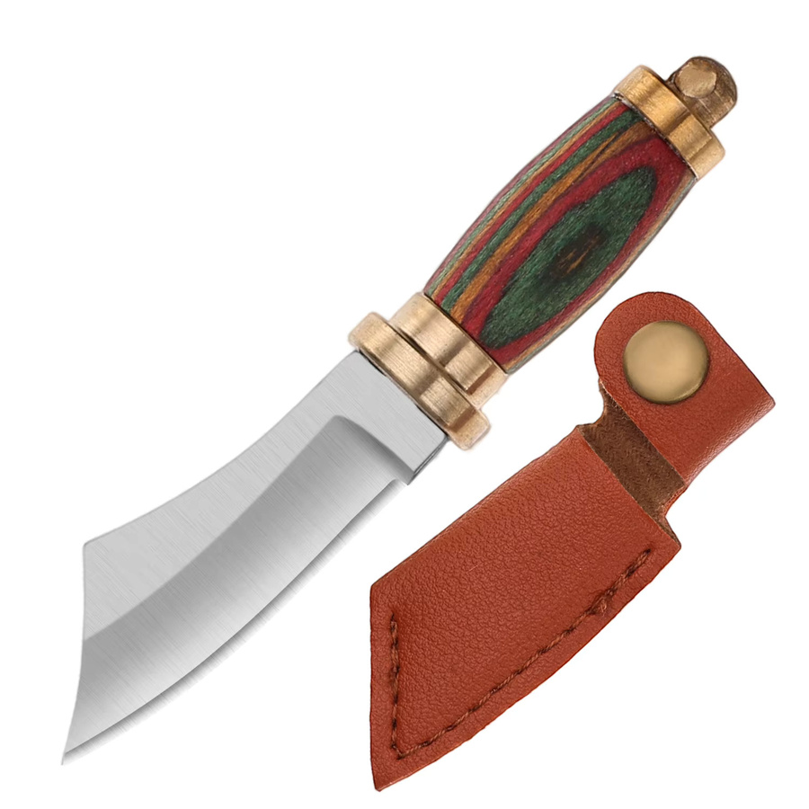 Tragbares Mini-Messing-Schlüsselanhängermesser mit farbigem Holzgriff als Taschen-Boxöffner und Entpackungswerkzeug - Bild 5