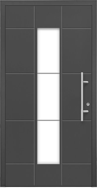 Splendoor Moderno M350/B Aluminium-Haustür mit Glaseinsatz, Anthrazit Metallic, Anschlag Rechts, B: 110 cm, H: 210 cm - Bild 1