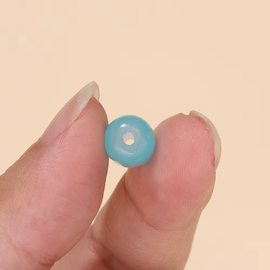 AGCFABS Glas-Jade-Perlen, 8 x 10 mm, einfarbig, lose Distanzperlen - Bild 4