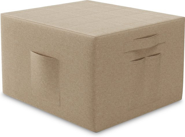eloneo Hocker Husse für Klappmatratze und Gästematratze, Farbe: creme/beige, B/T/H: 75 x 195 x 15 cm - Bild 1
